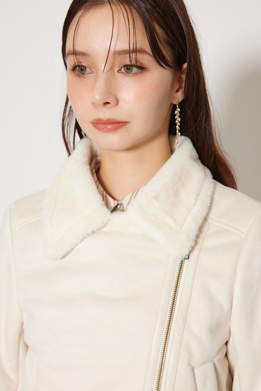 rienda「25AWフェイクスエードムートンライダースジャケット」|その他|