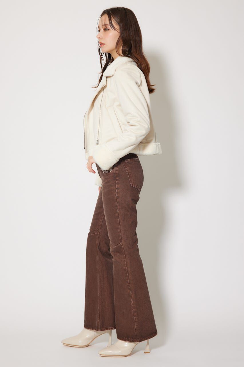 rienda「25AWフェイクスエードムートンライダースジャケット」|その他|