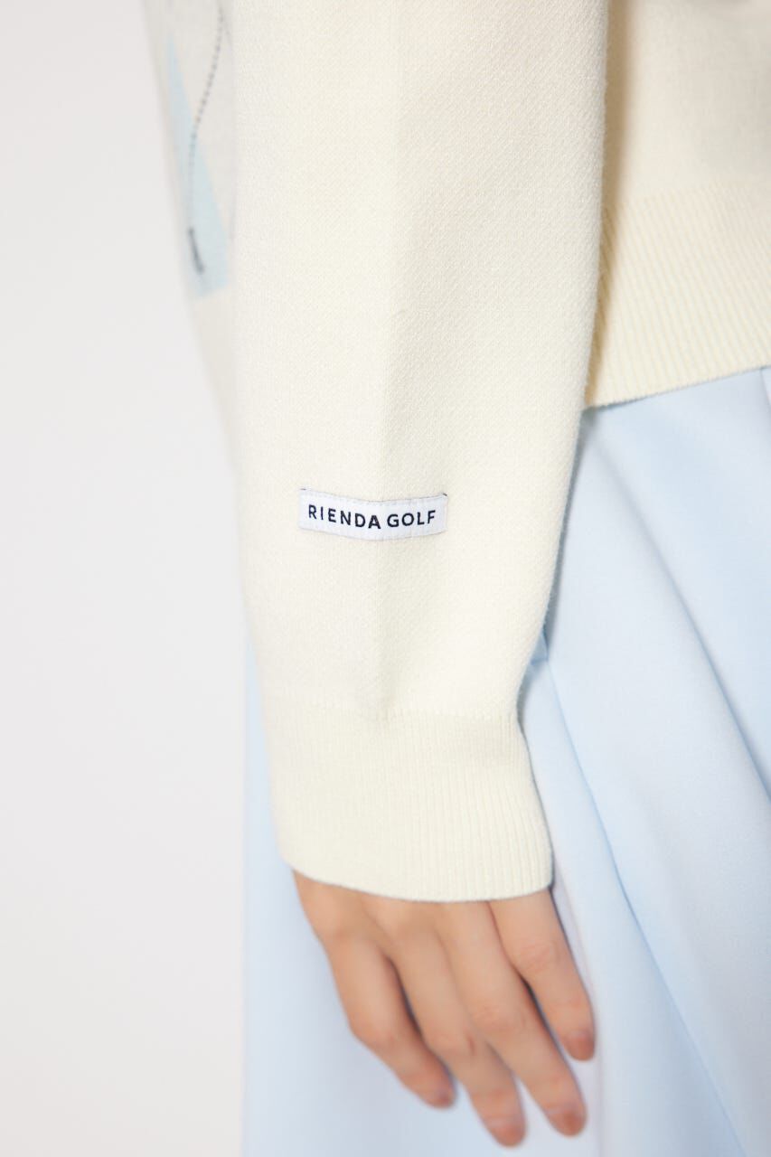 rienda「アーガイルジャガードニットトップス」|ニット・セーター|