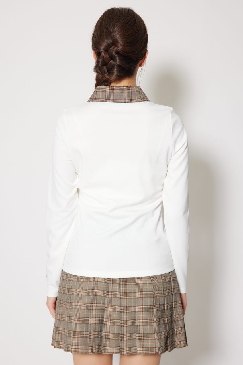 rienda「襟付きコンパクトカットトップス」|Tシャツ・カットソー|