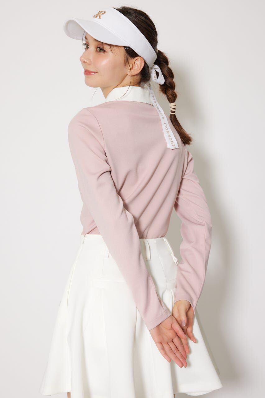 rienda「襟付きコンパクトカットトップス」|Tシャツ・カットソー|