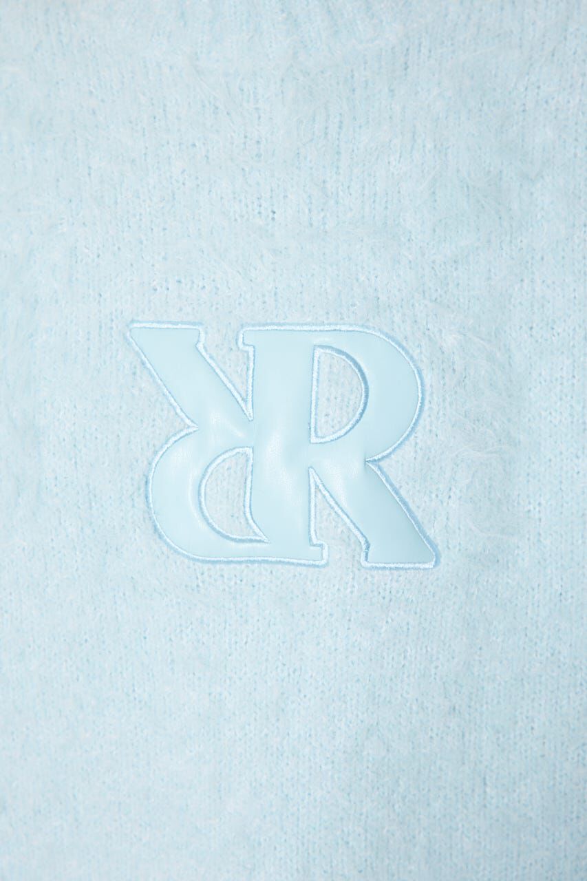 rienda「フェイクレザーロゴシャギーニットトップス」|ニット・セーター|