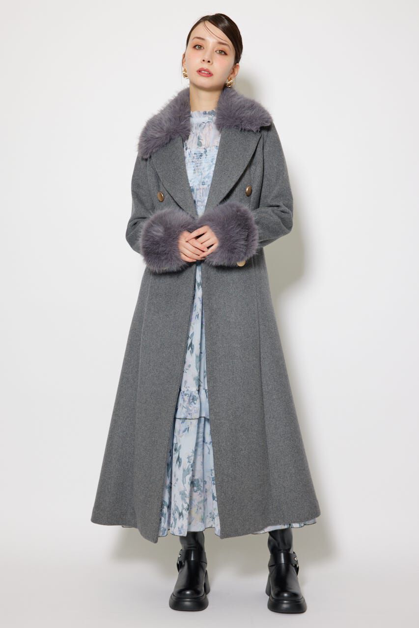 rienda「2WAYラグジュアリーレディーコート」|その他|GRY