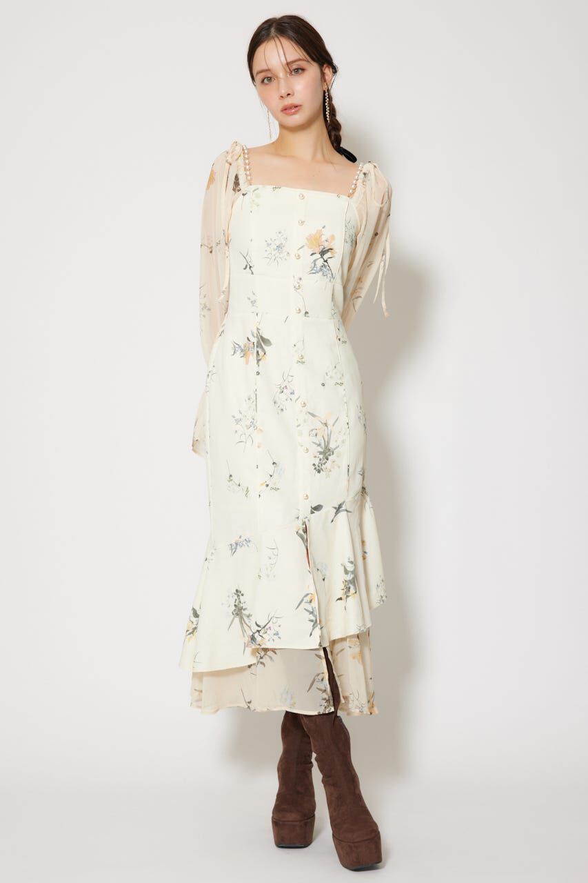 rienda「ビスチェパターンアシンンメトリーマーメイドワンピース」|ワンピース|