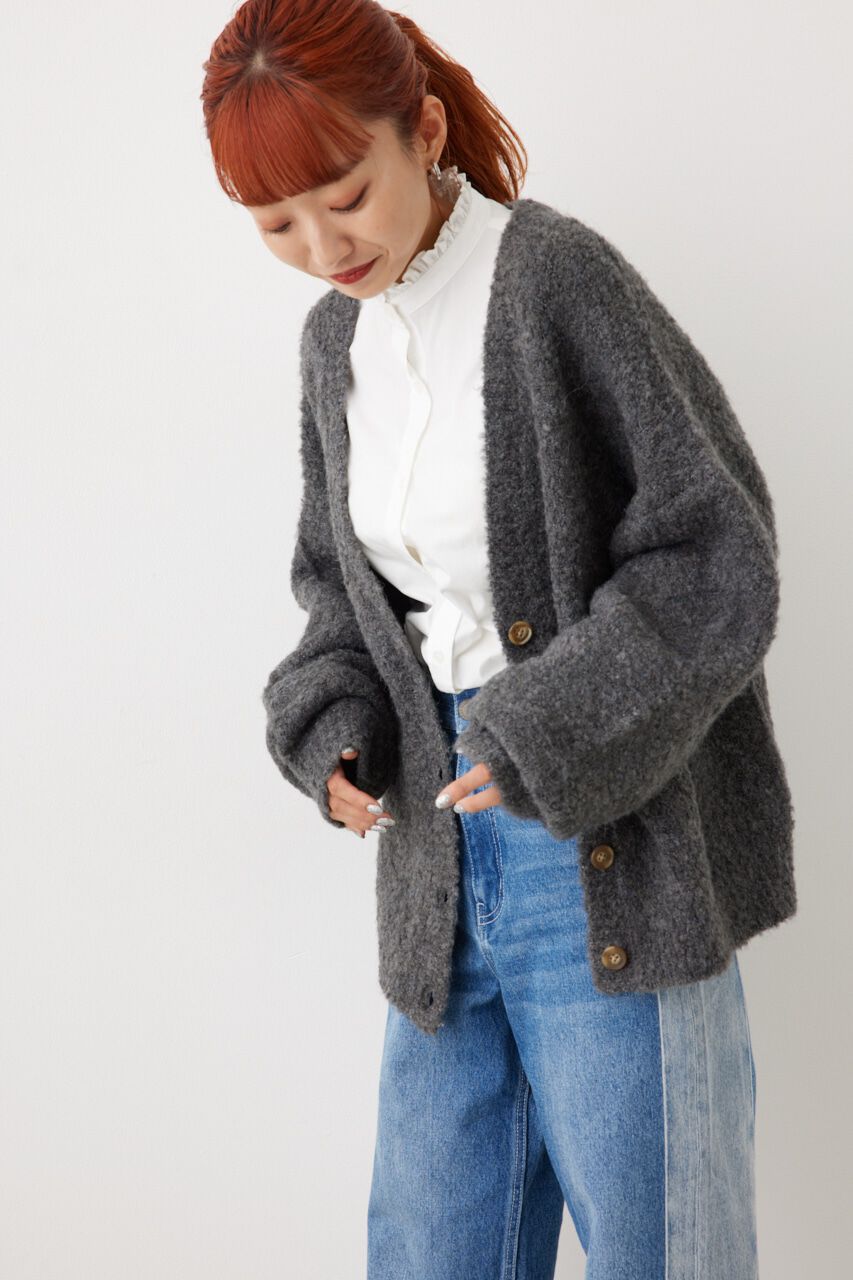 RODEO CROWNS「ミックスブークレニットカーディガン」|カーディガン|