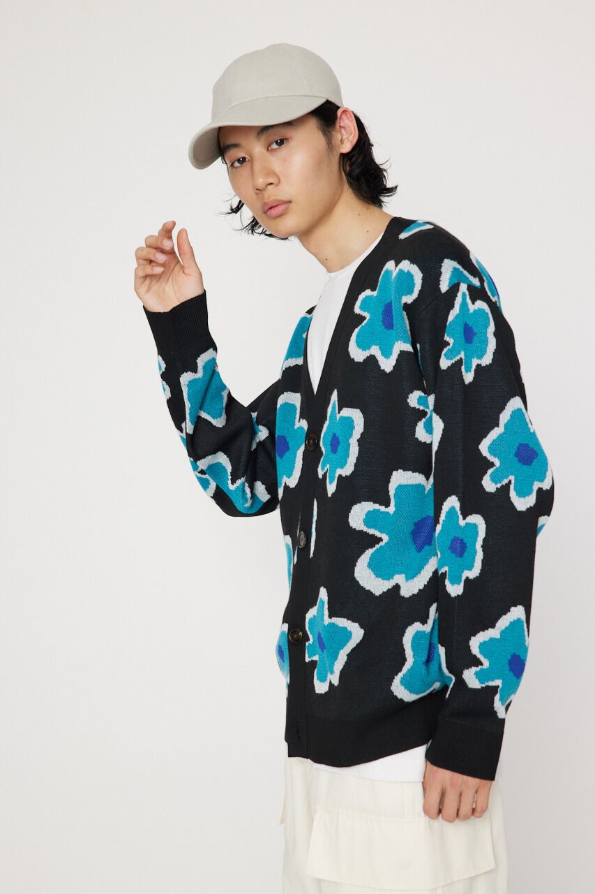 RODEO CROWNS「フラワージャガードニットカーディガン」|カーディガン|