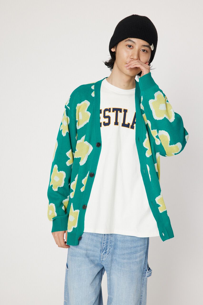 RODEO CROWNS「フラワージャガードニットカーディガン」|カーディガン|