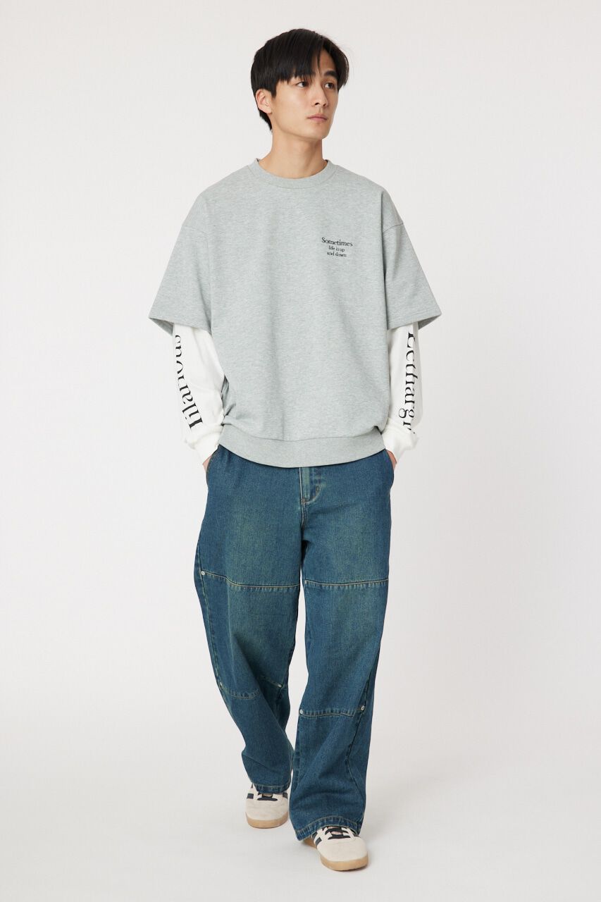 RODEO CROWNS「ミニ裏毛Sometimesレイヤードライクトップス」|Tシャツ・カットソー|