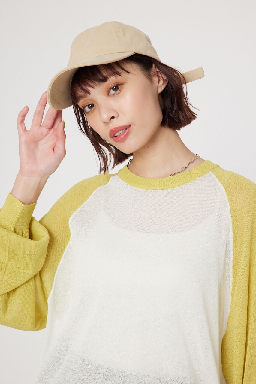 RODEO CROWNS「シアーラグランニットトップス」|ニット・セーター|L/YEL1