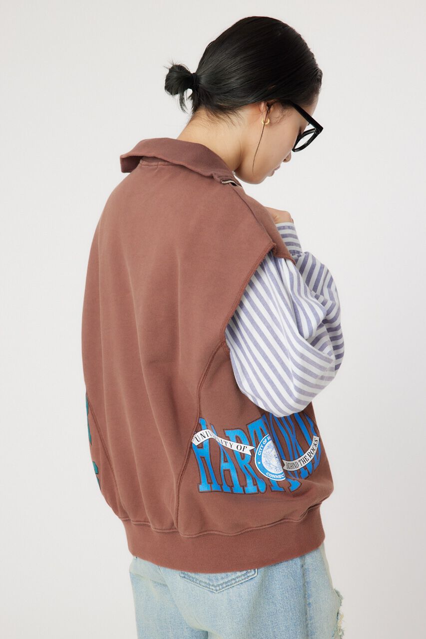 RODEO CROWNS「リメイクハーフジップベスト」|Tシャツ・カットソー|