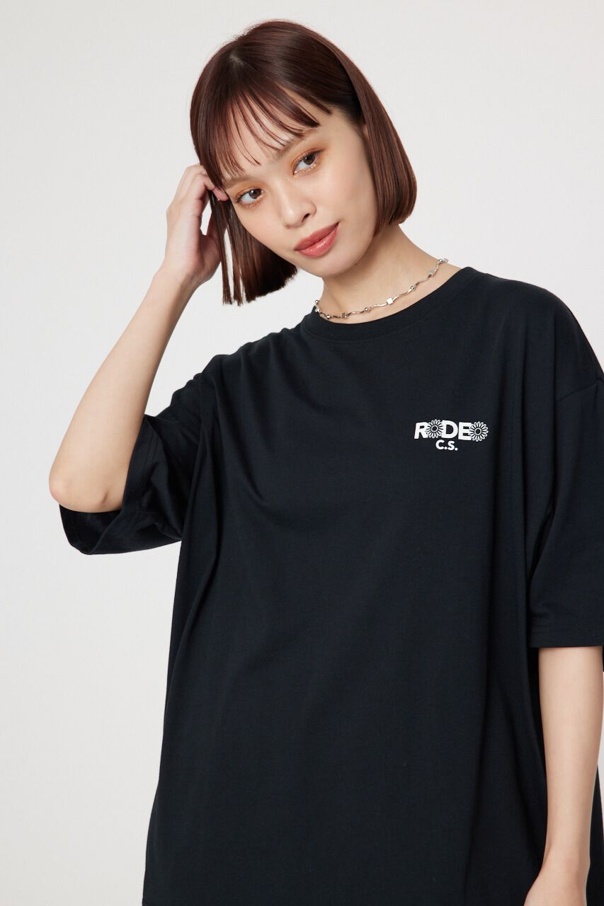 RODEO CROWNS「Flower Bloom Logo Tシャツ」|Tシャツ・カットソー|BLK