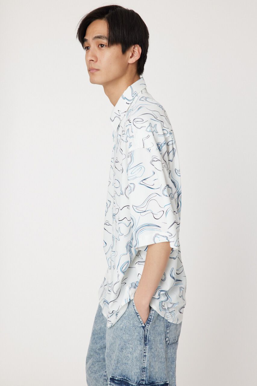 RODEO CROWNS「ホエールマーブルシャツ」|シャツ・ブラウス|