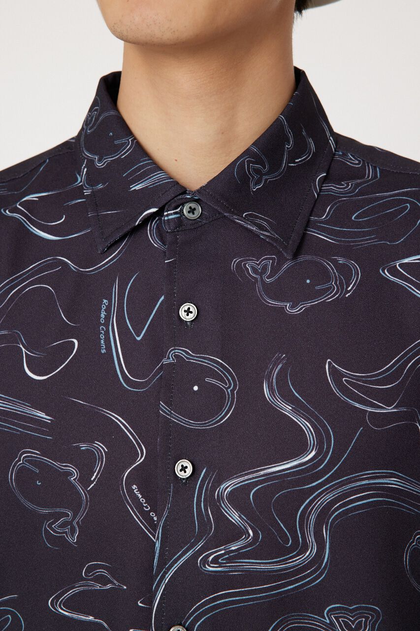 RODEO CROWNS「ホエールマーブルシャツ」|シャツ・ブラウス|