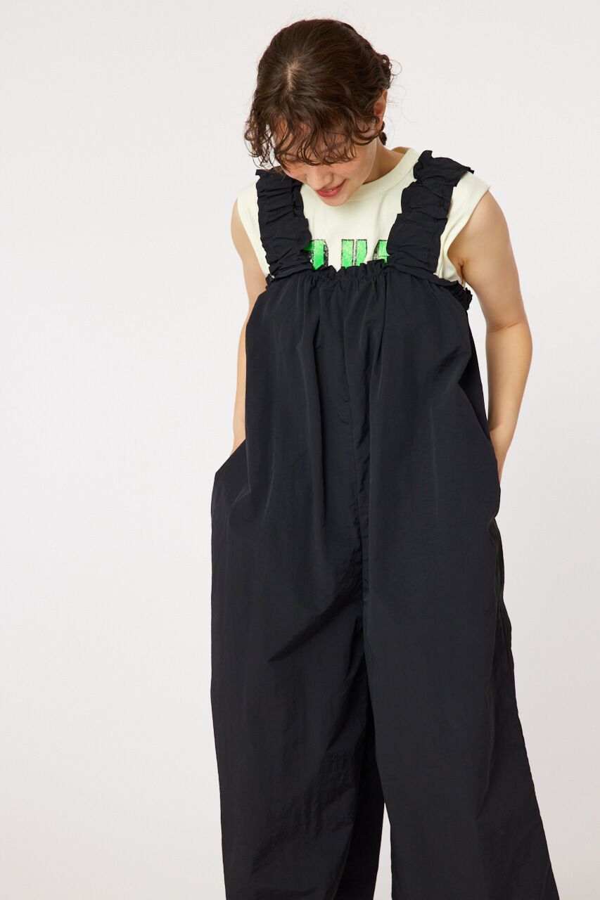 RODEO CROWNS「フリルショルダーオールインワン」|その他|BLK