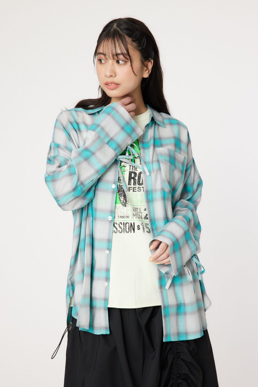 RODEO CROWNS「シアーオンブレチェックシャツ」|シャツ・ブラウス|柄GRN5