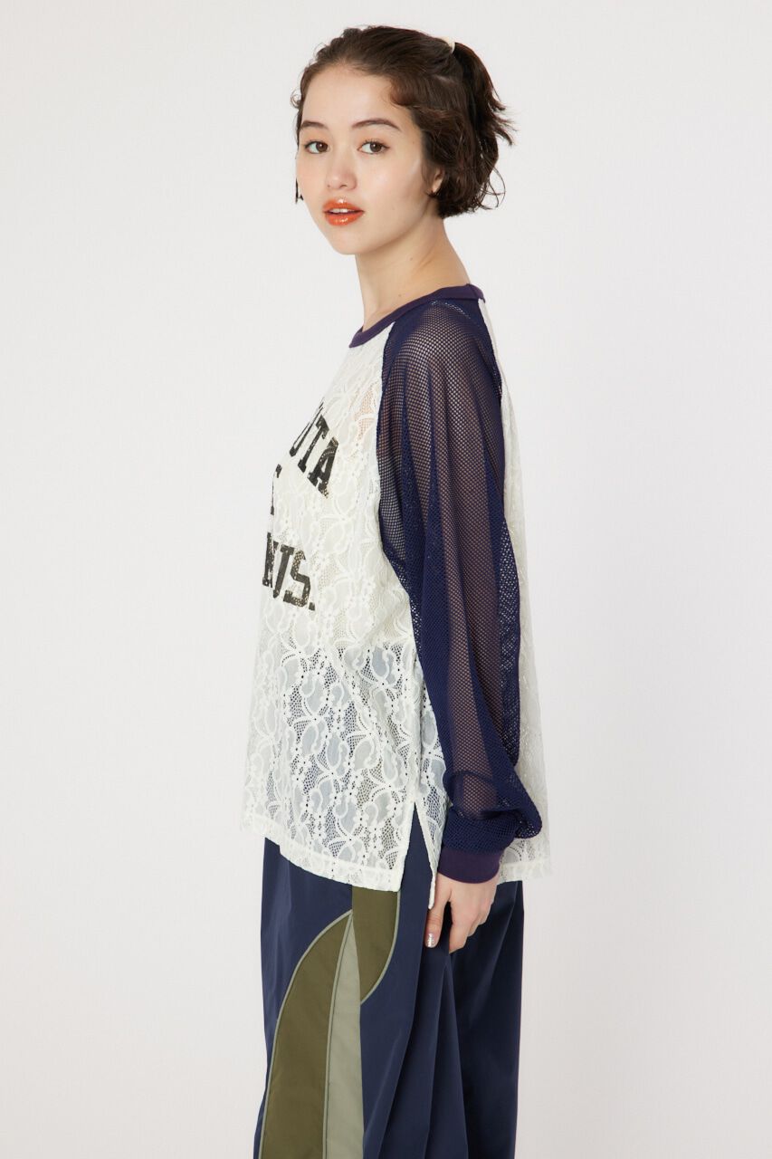 RODEO CROWNS「レースドッキングラグランシアートップス」|Tシャツ・カットソー|