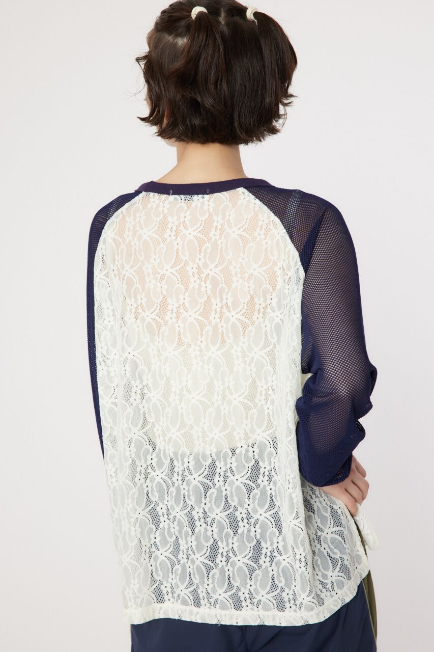 RODEO CROWNS「レースドッキングラグランシアートップス」|Tシャツ・カットソー|