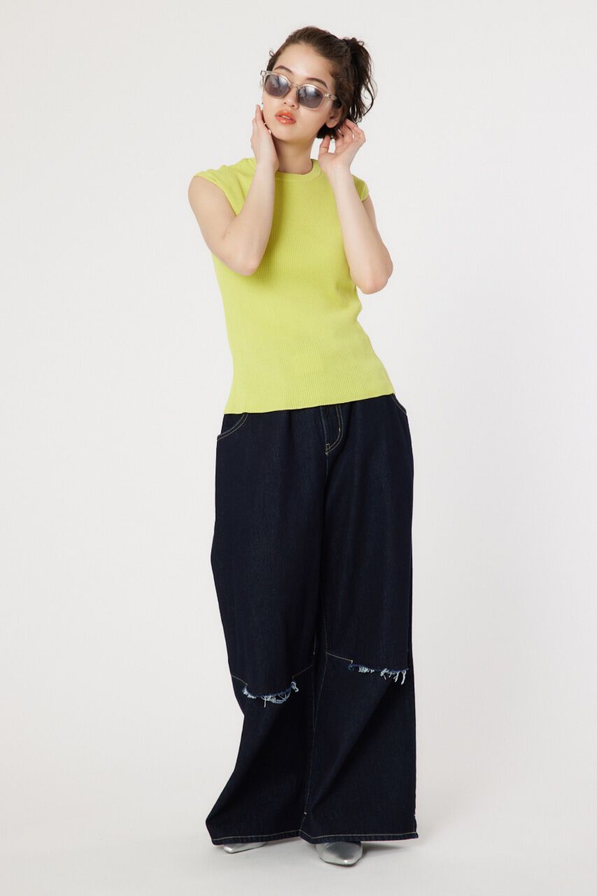 RODEO CROWNS「BASIC ノースリーブ ニット トップス」|タンクトップ|