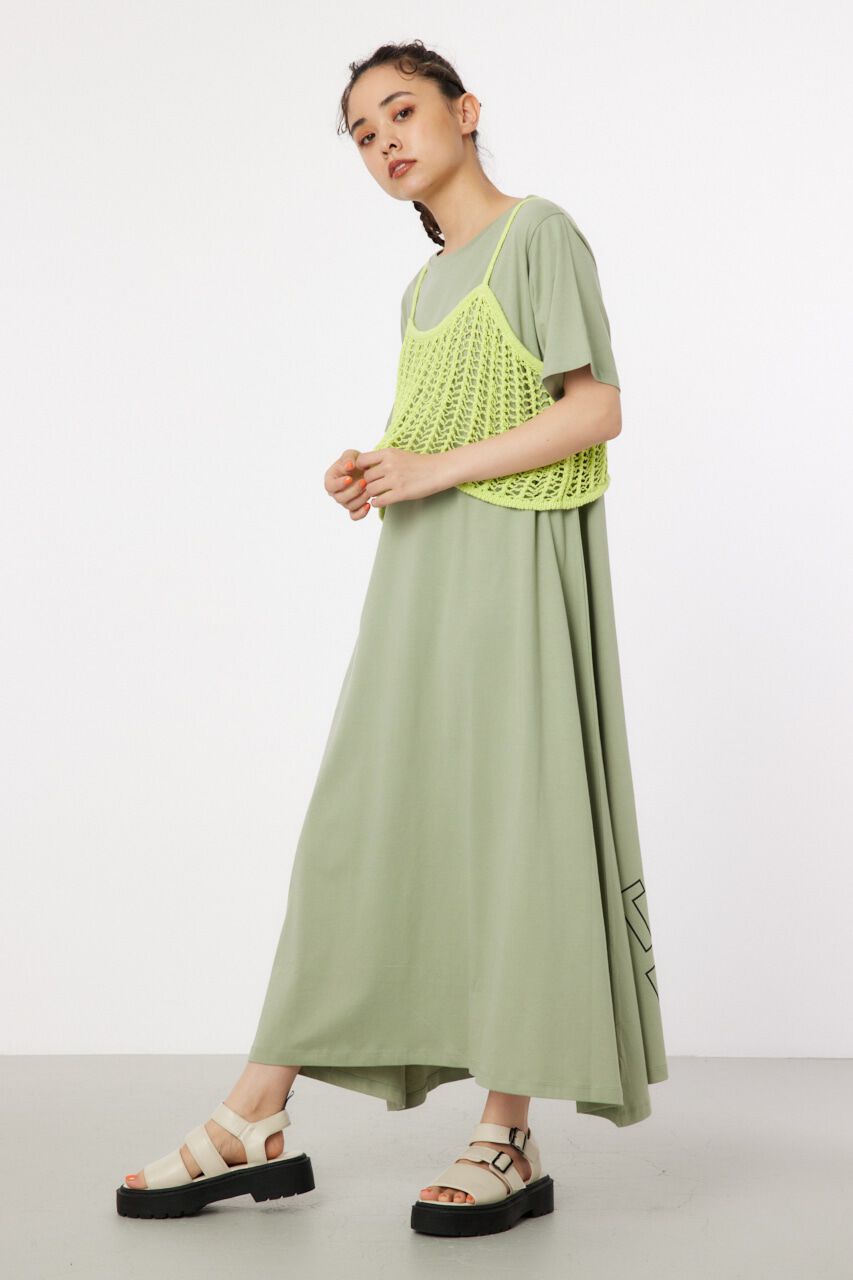 RODEO CROWNS「ラインクラウンロゴマキシTワンピース」|ワンピース|