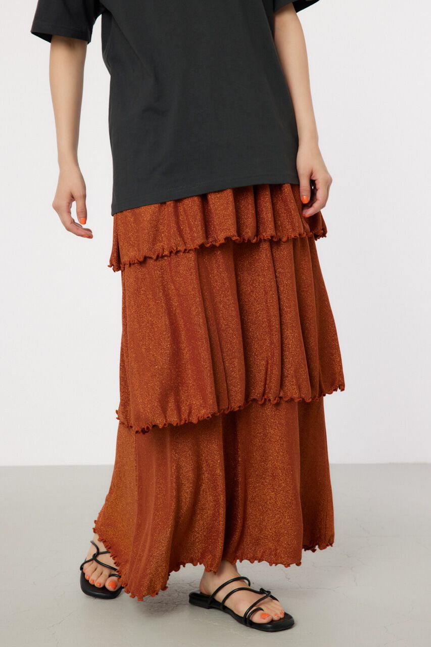 RODEO CROWNS「ラメカットティアードスカート」|スカート|