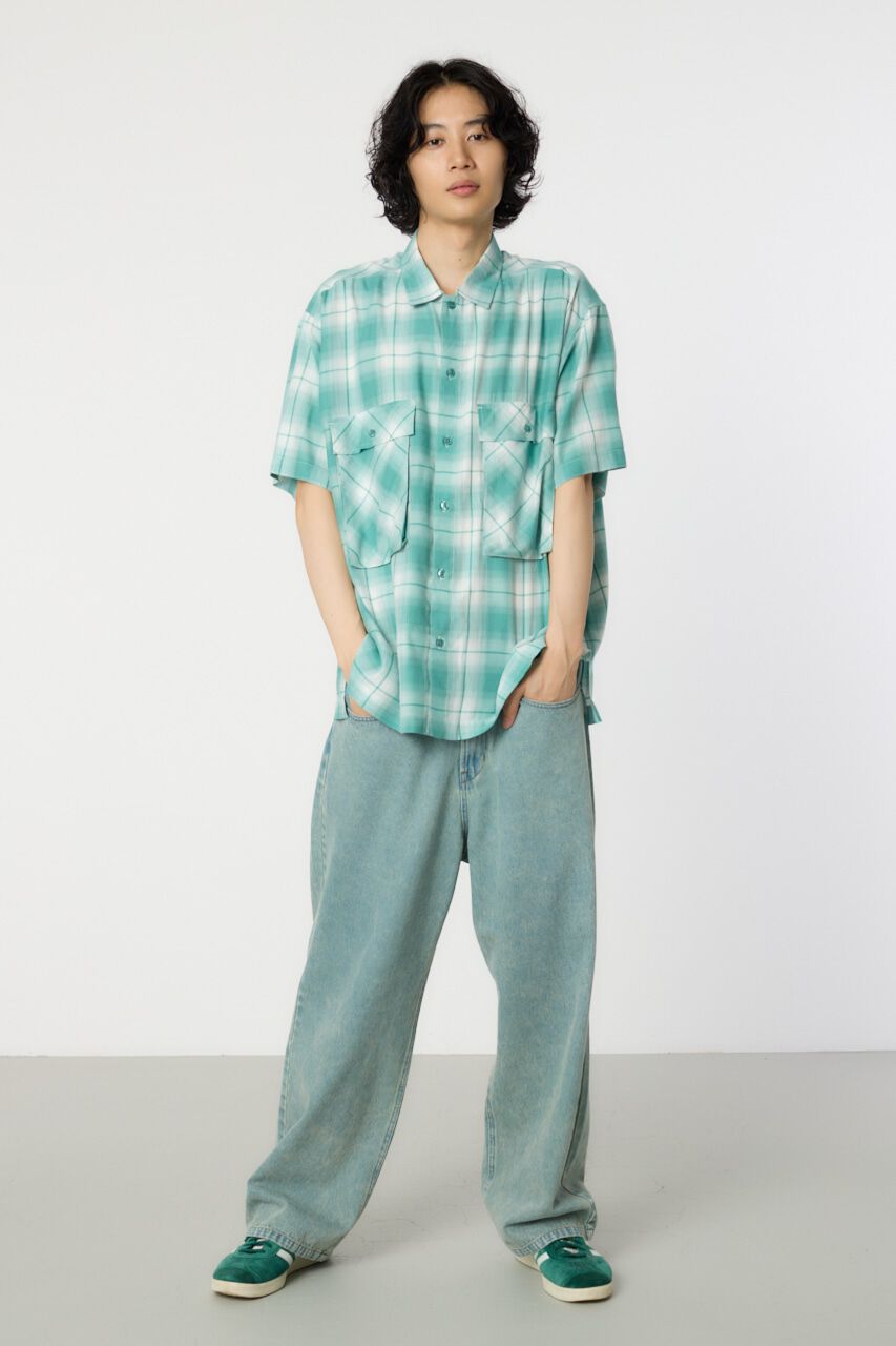 RODEO CROWNS「オンブレーチェックワークシャツ」|シャツ・ブラウス|