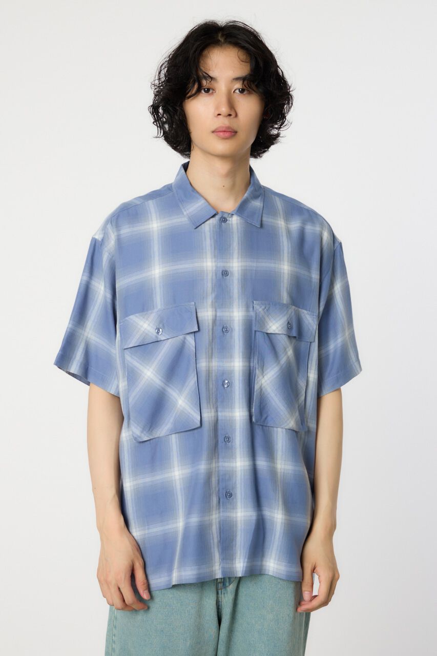 RODEO CROWNS「オンブレーチェックワークシャツ」|シャツ・ブラウス|