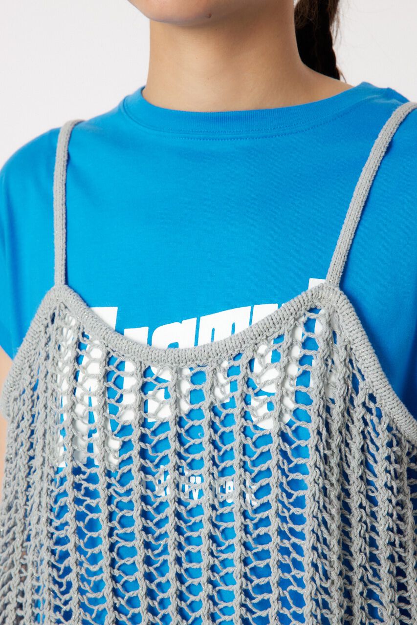 RODEO CROWNS「ラメニットメッシュビスチェ」|キャミソール|