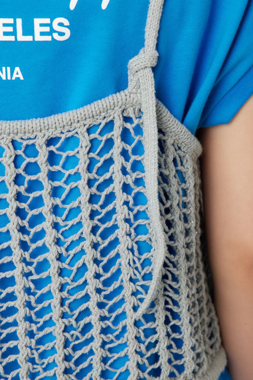 RODEO CROWNS「ラメニットメッシュビスチェ」|キャミソール|