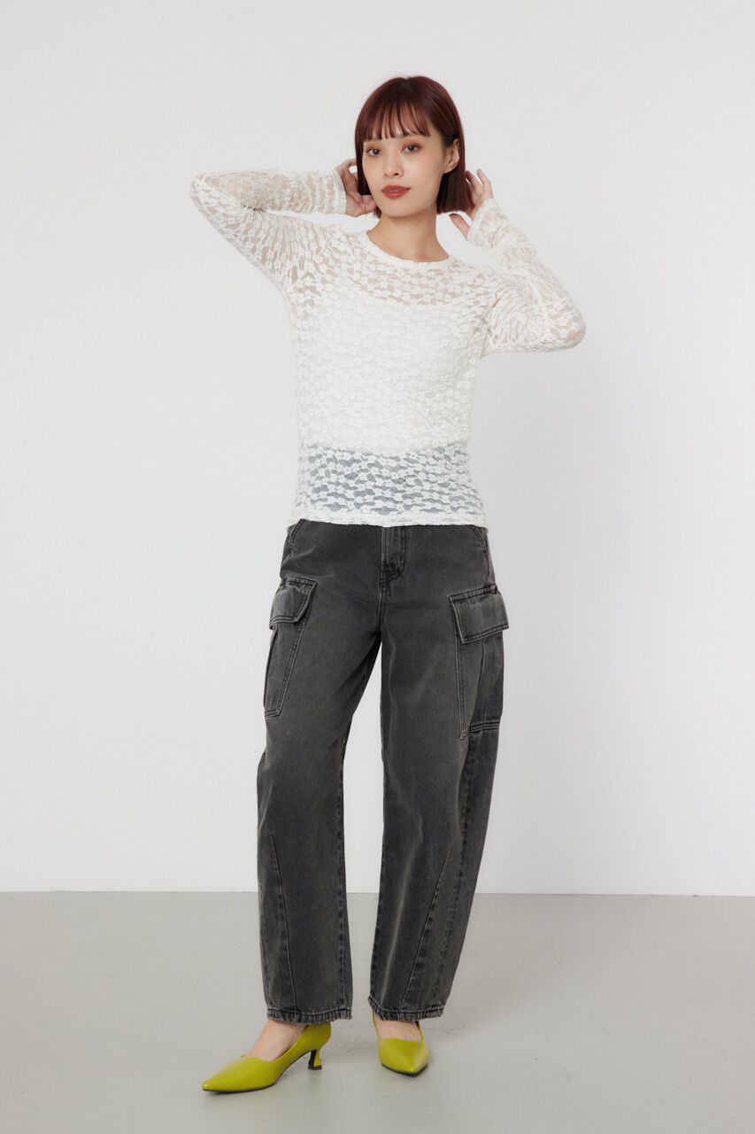 RODEO CROWNS「COLOR LACE TOPS」|Tシャツ・カットソー|O/WHT1