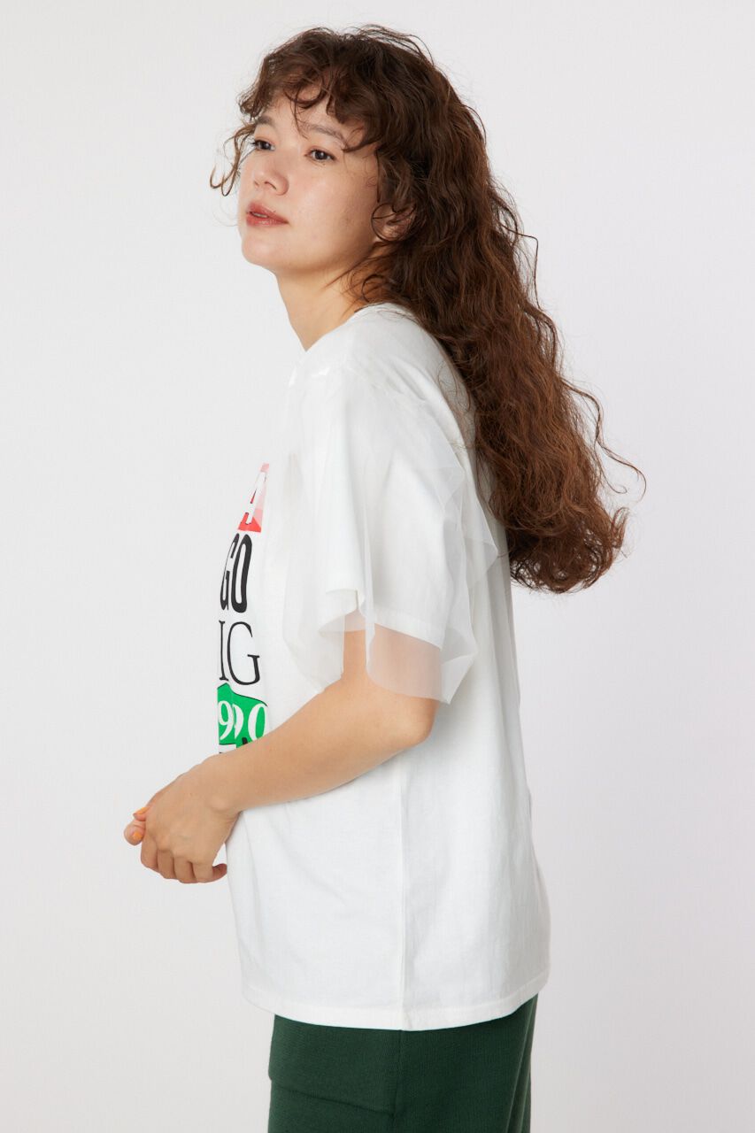 RODEO CROWNS「ONE DAY 袖チュールトップス」|Tシャツ・カットソー|