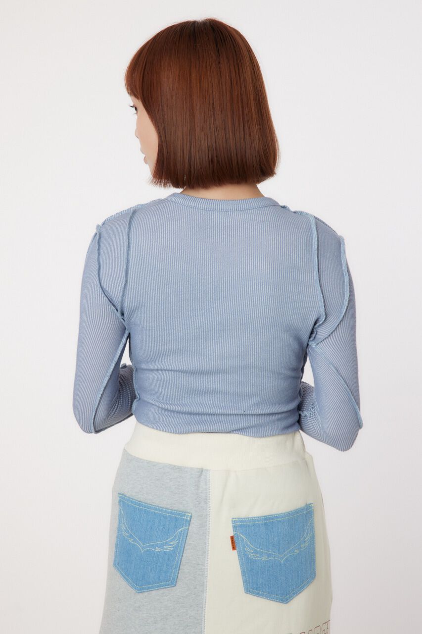 RODEO CROWNS「STITCH SLIM リブトップス」|Tシャツ・カットソー|