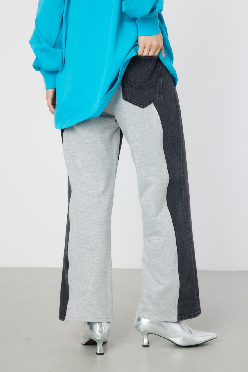 RODEO CROWNS「デニムコンビワイドパンツ」|デニム|