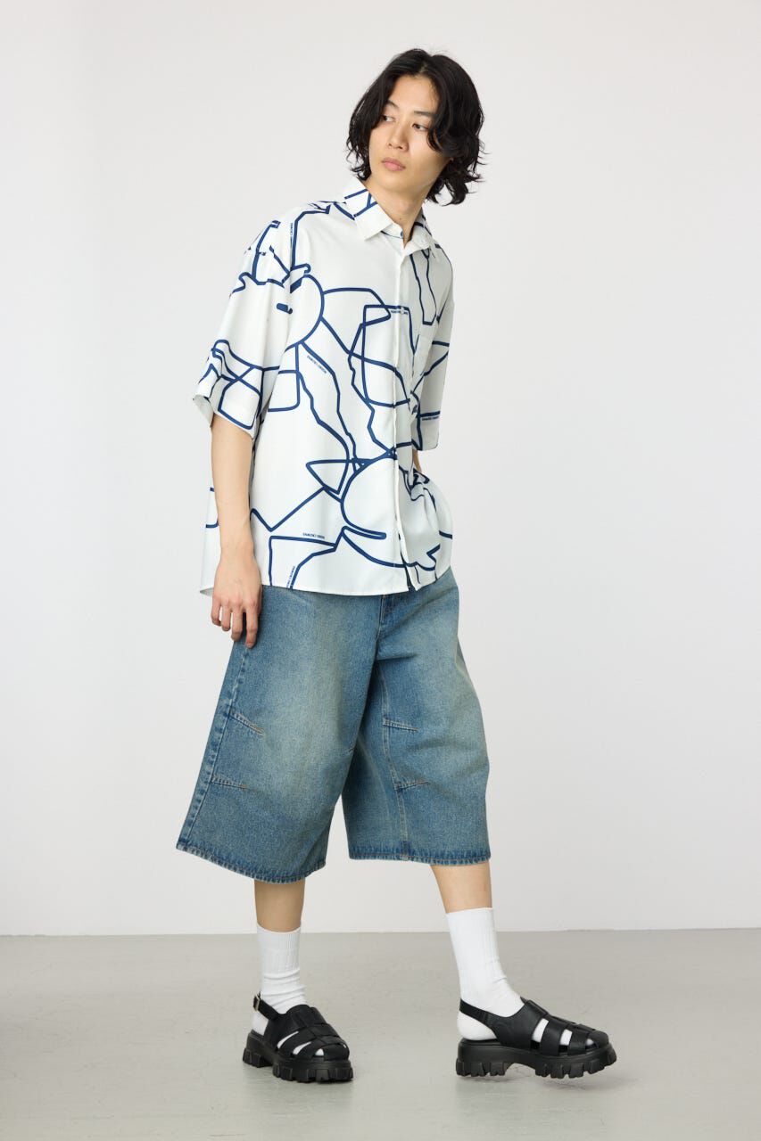 RODEO CROWNS「アブストラクトホエールシャツ」|シャツ・ブラウス|