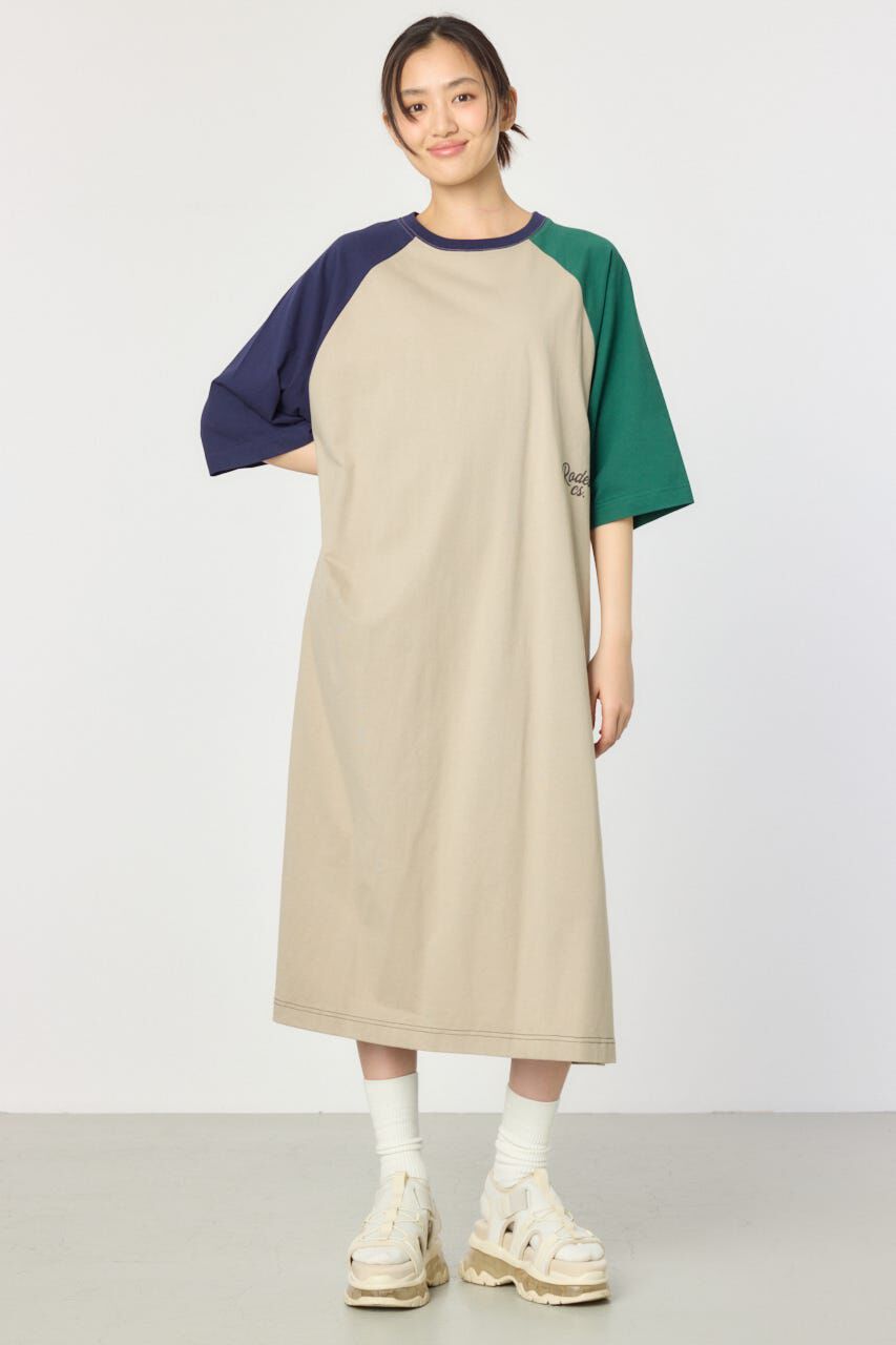 RODEO CROWNS「ラグランカラーステッチワンピース」|ワンピース|