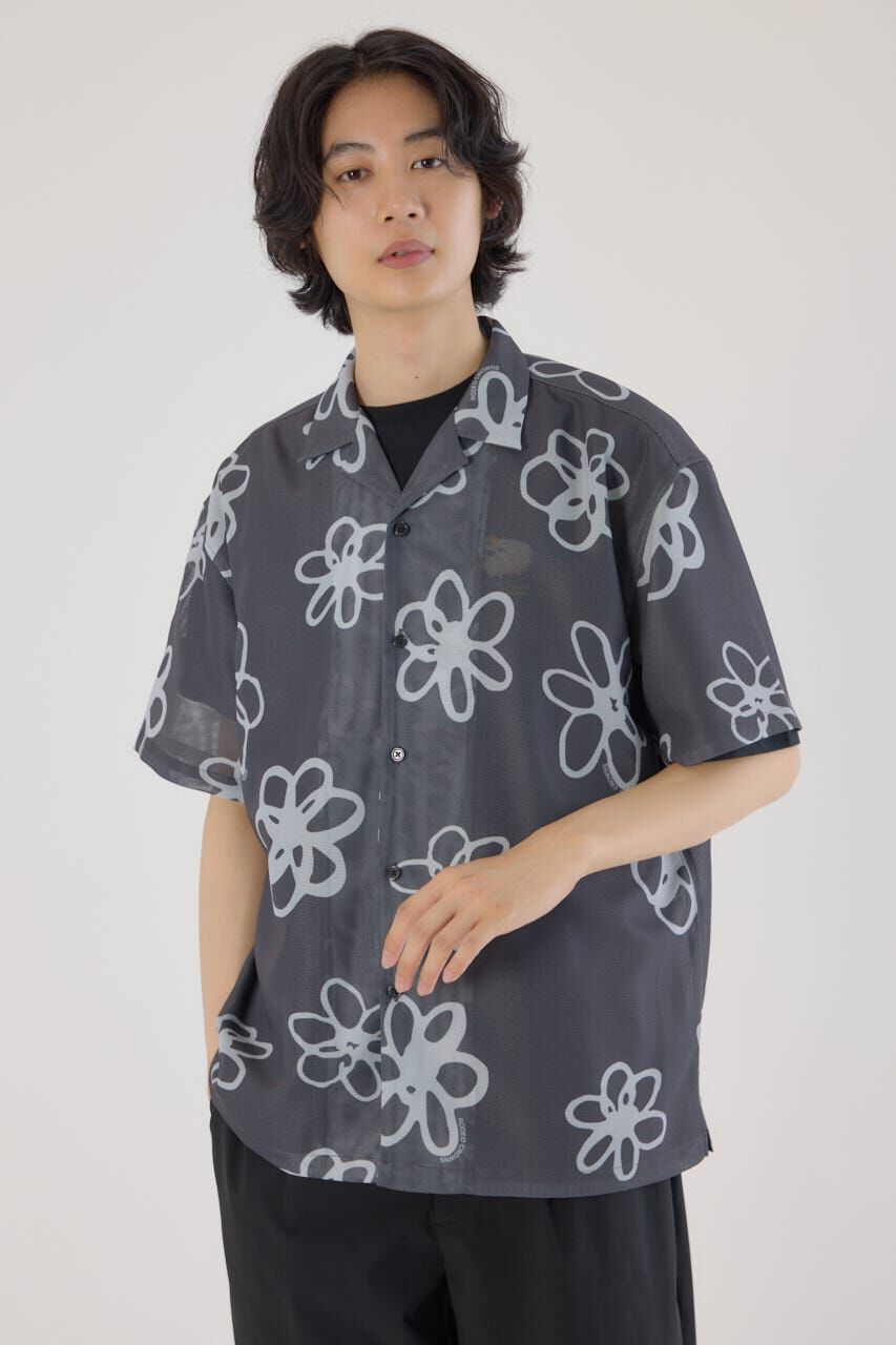 RODEO CROWNS「ポリメッシュフラワーシャツ」|シャツ・ブラウス|