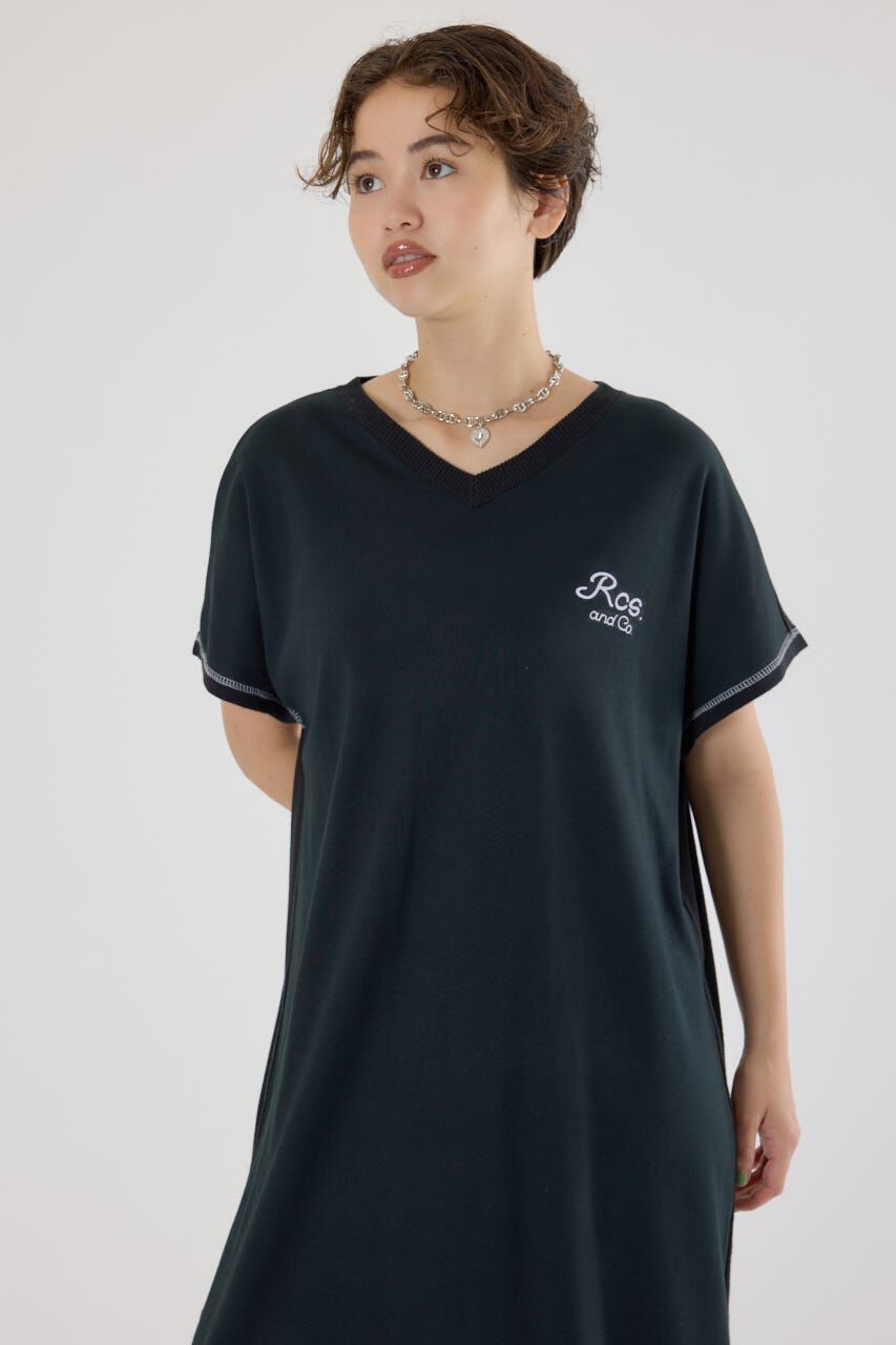 RODEO CROWNS「配色ステッチニットコンビワンピース」|ワンピース|