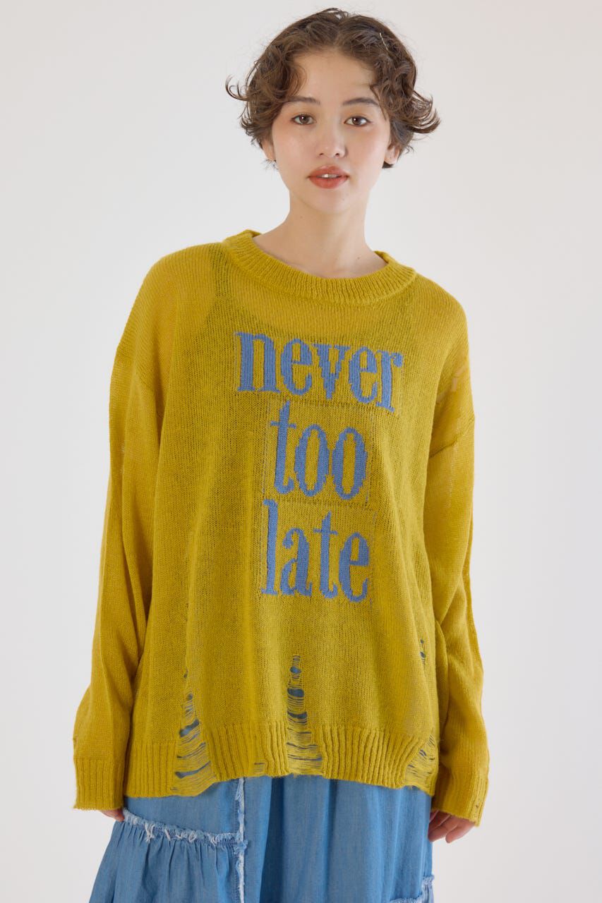 RODEO CROWNS「メッセージダメージニットトップス」|ニット・セーター|