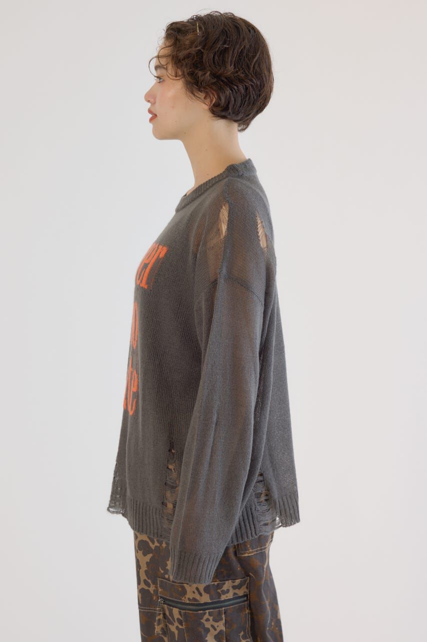 RODEO CROWNS「メッセージダメージニットトップス」|ニット・セーター|