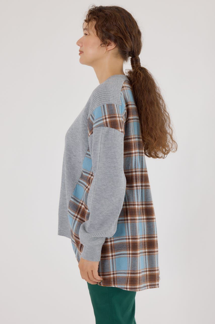 RODEO CROWNS「チェックドッキングトップス」|ニット・セーター|