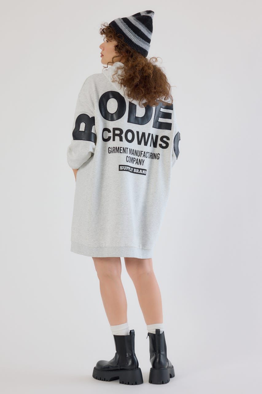 RODEO CROWNS「フェイクレザーパッチパーカーワンピース」|ワンピース|L/T.GRY1