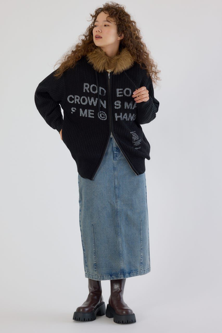 RODEO CROWNS「FADE LOGOニットジップフーディー」|パーカー|