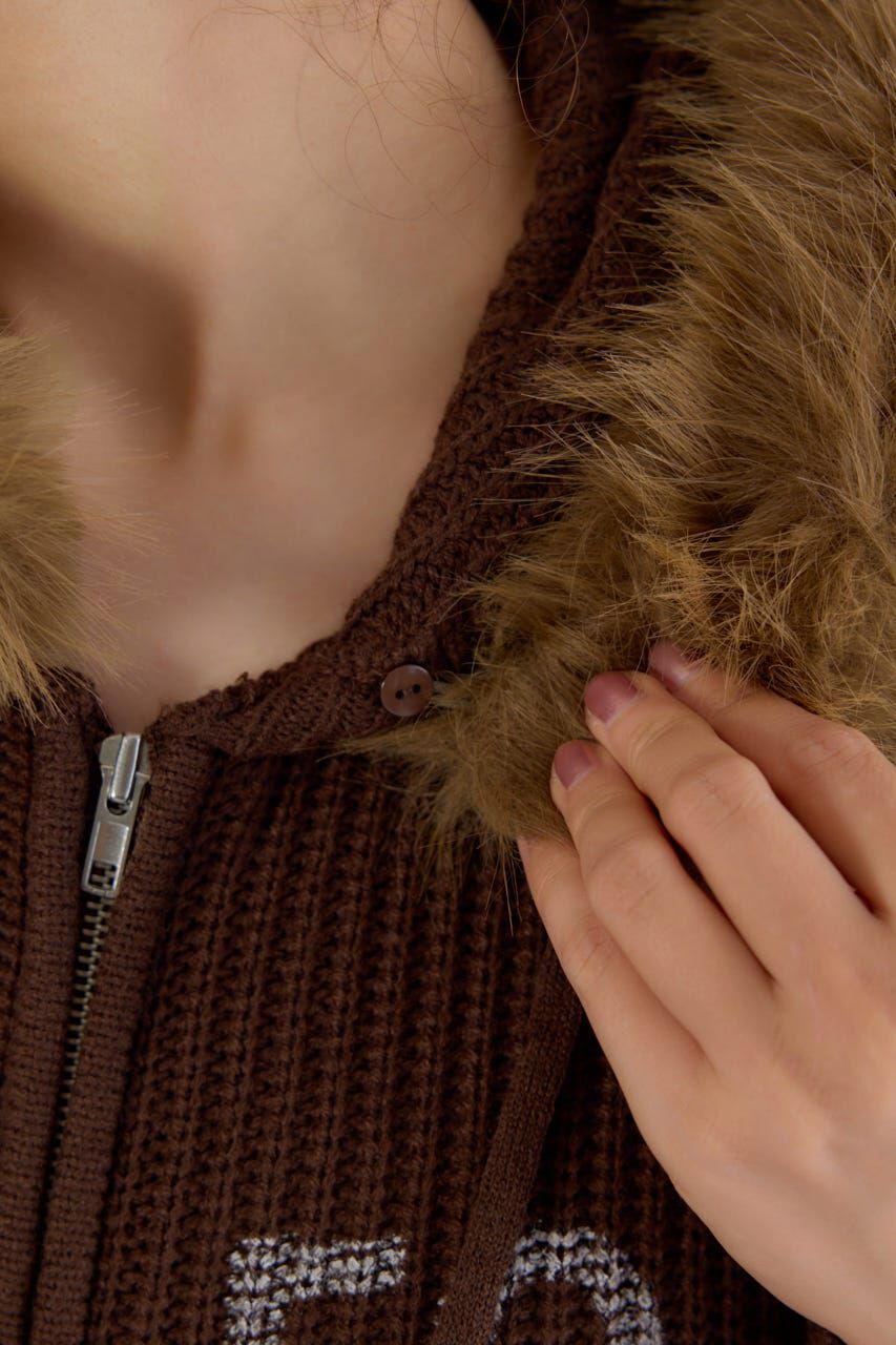 RODEO CROWNS「FADE LOGOニットジップフーディー」|パーカー|