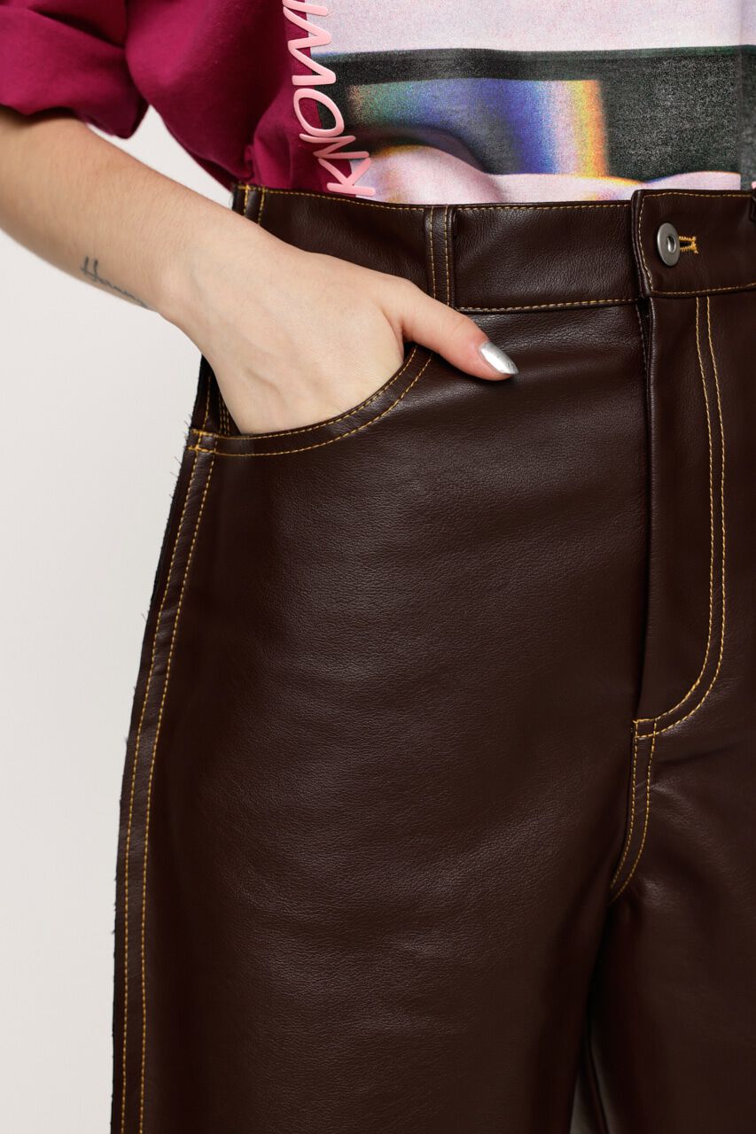 SLY「5 POCKET F／LEATHER ショートパンツ」|その他|