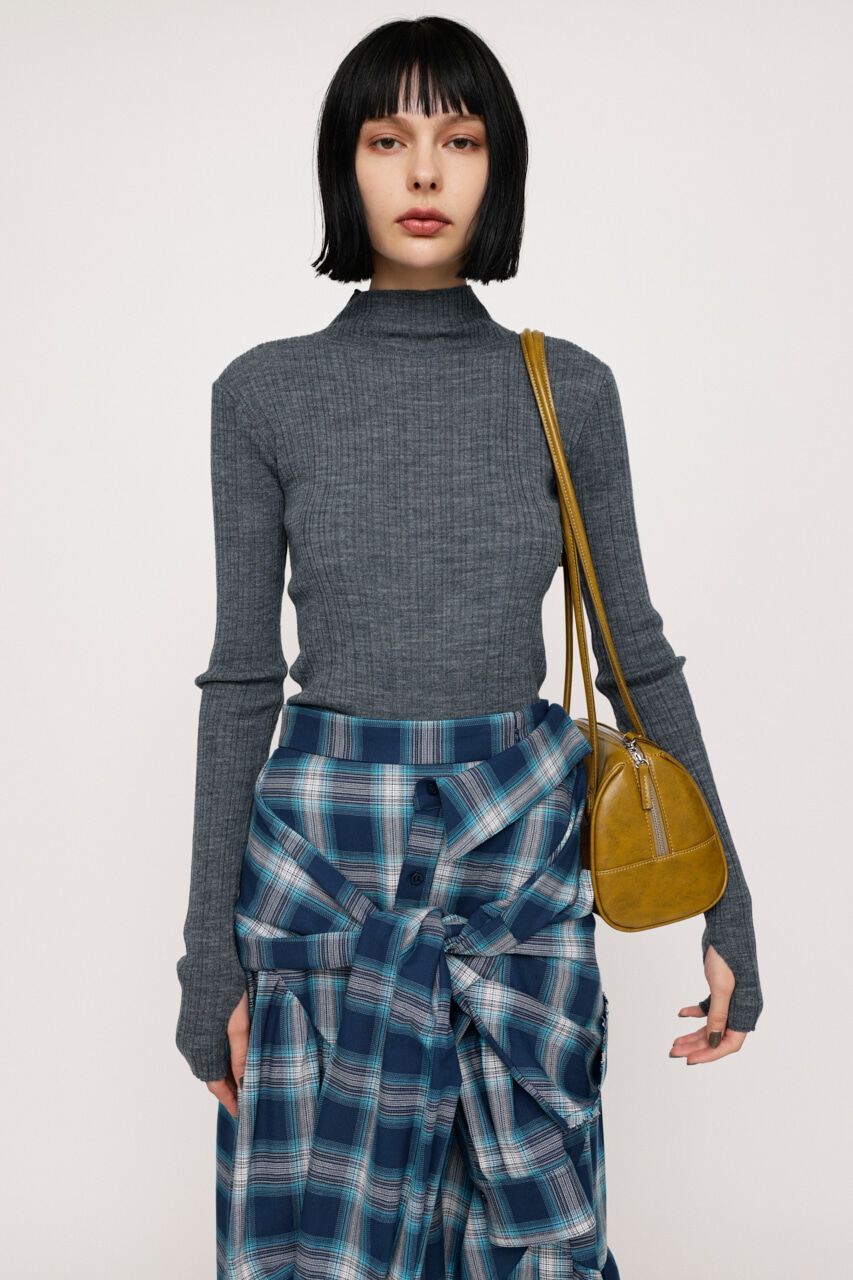 SLY「A／WOOL BLEND H／N トップス」|ニット・セーター|GRY