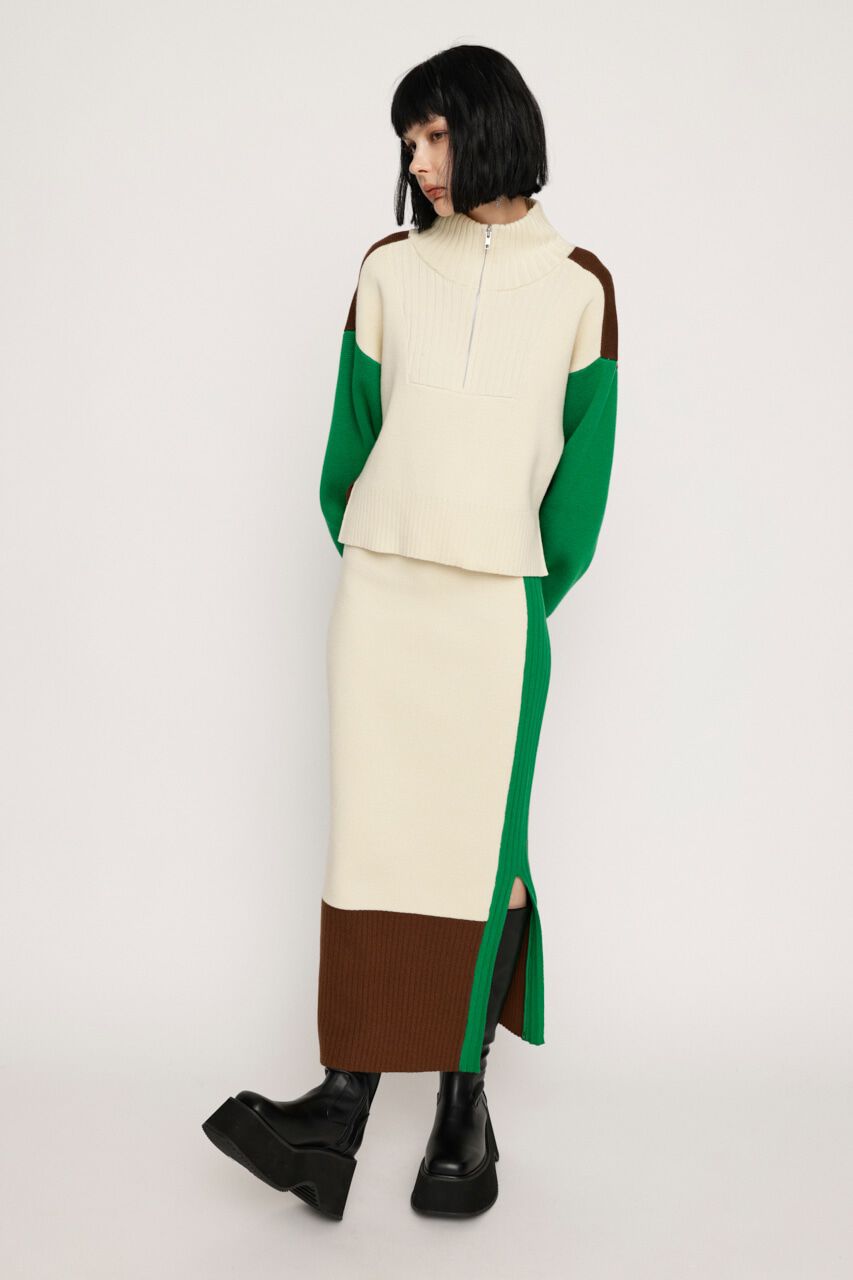 SLY「MILANO RIB ZIP トップス」|ニット・セーター|