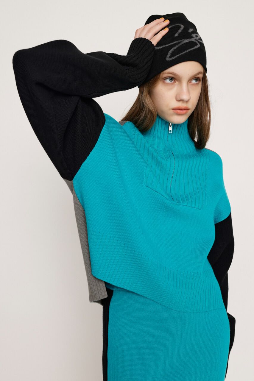 SLY「MILANO RIB ZIP トップス」|ニット・セーター|