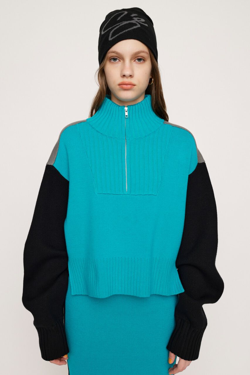 SLY「MILANO RIB ZIP トップス」|ニット・セーター|