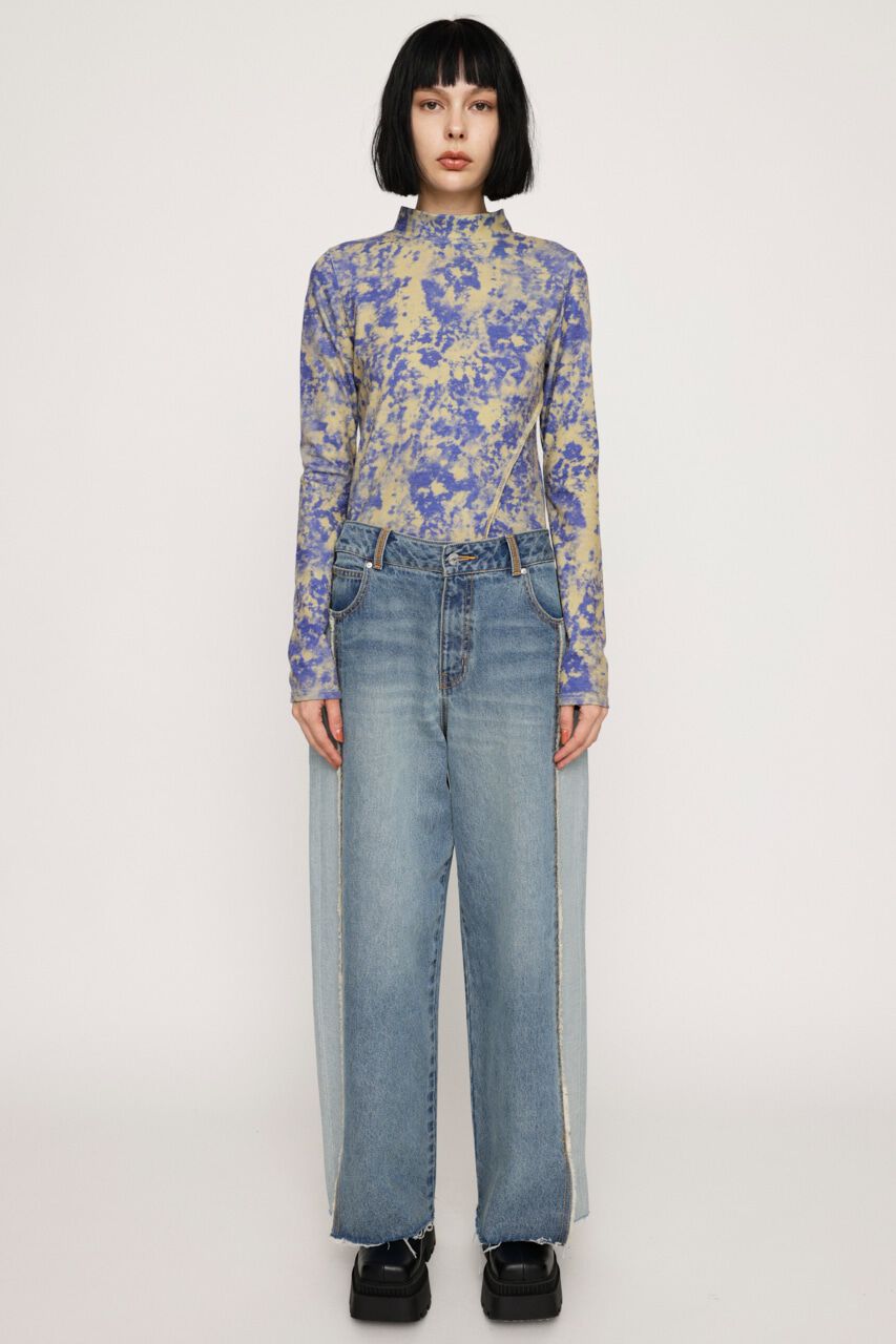 SLY「L／W INSIDE OUT WIDE STRAIGHT-B」|デニム|BLU