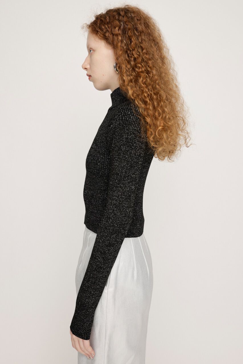 SLY「SHINY CROPPED KNIT トップス」|ニット・セーター|