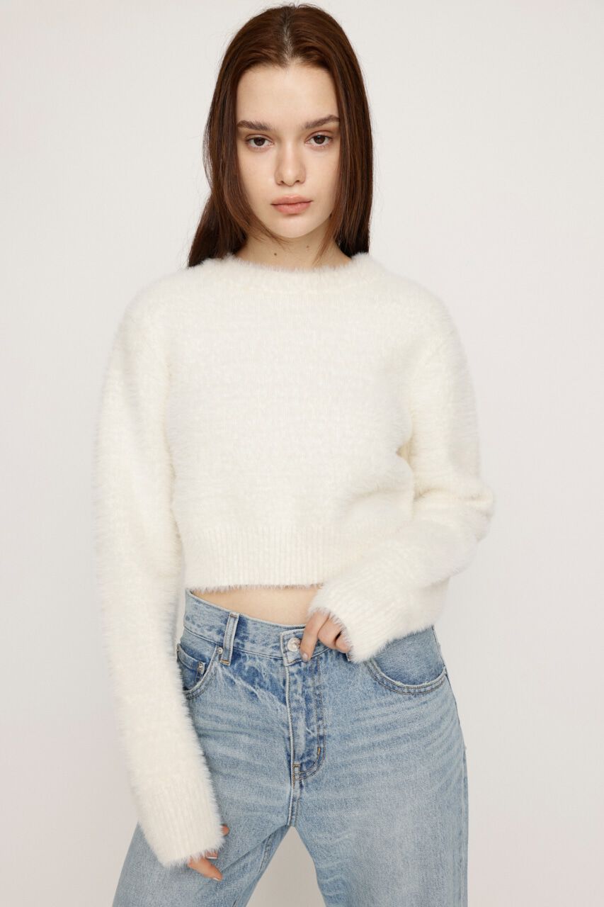 SLY「SHAGGY CREW NECK トップス」|ニット・セーター|